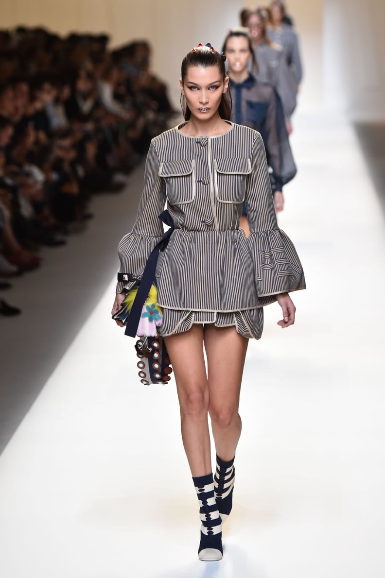 Bella Hadid Opened the Fendi Show on Sept. 2016