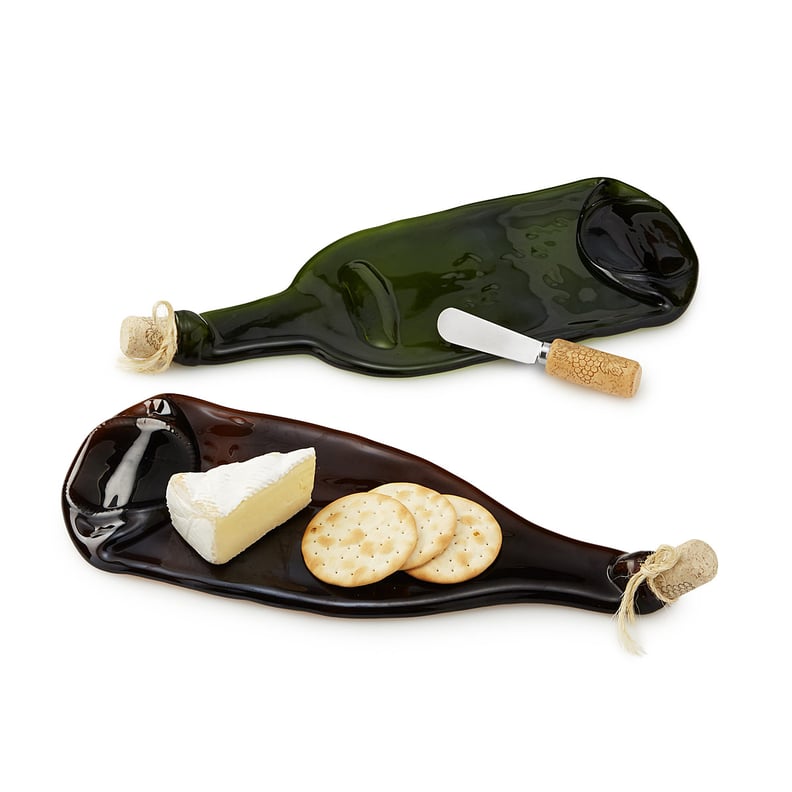 Recycled Wine Bottle Platter With Spreader