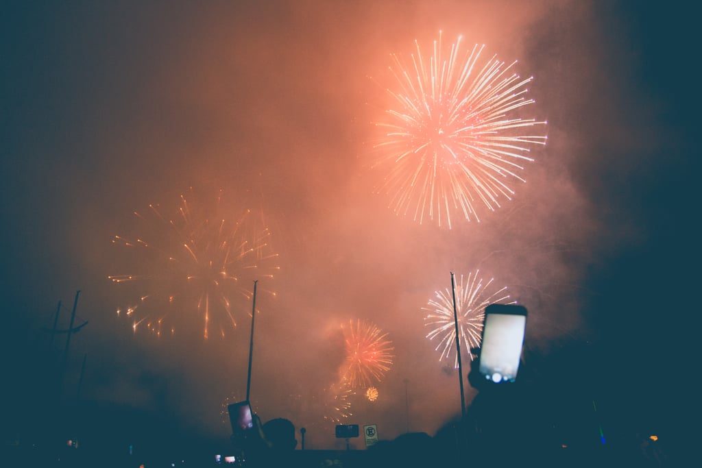 Smoky Fireworks Zoom Background