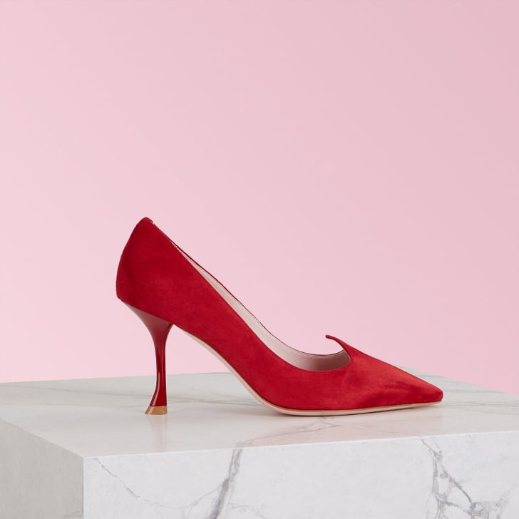 Shop Bella's Exact Shoes | Bella Hadid Red Versace Dress February 2019 ...