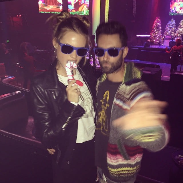 Behati Prinsloo and husband Adam Levine posed together for a festive photo.
Source: Instagram user behatiprinsloo