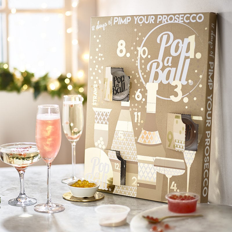 Fizz fans will love the Popaball 12 Days of Prosecco Advent Calendar (£30), which contains all the accessories you need to pimp your drink in style, including tasty treats and a pot of shimmer powder.