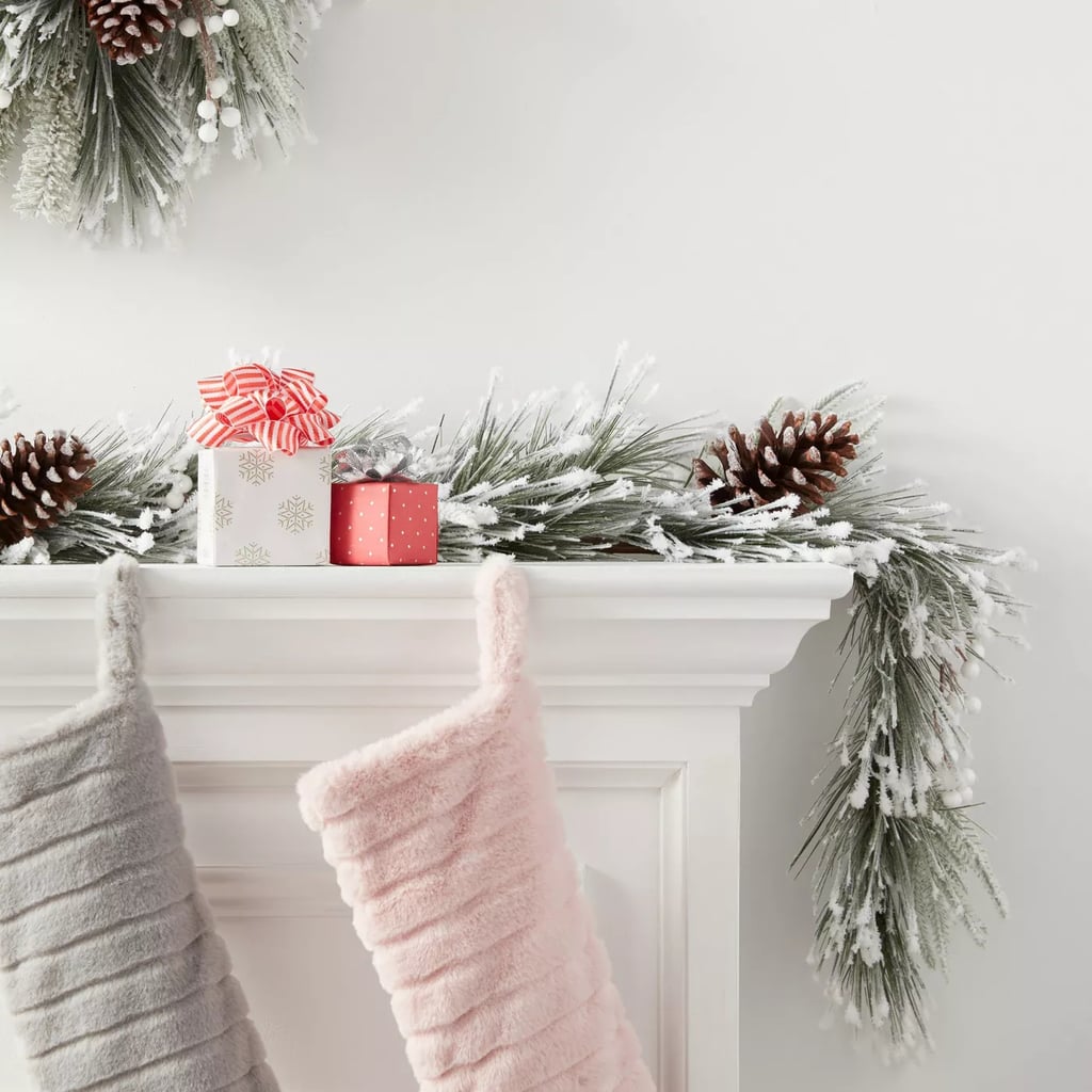 Flocked Garland  Best Target Christmas Decorations 2020  POPSUGAR