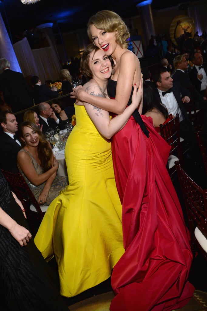Taylor Swift and Lena Dunham had a girls' moment during the show. 
Source: Larry Busacca/NBC/NBCU Photo Bank/NBC