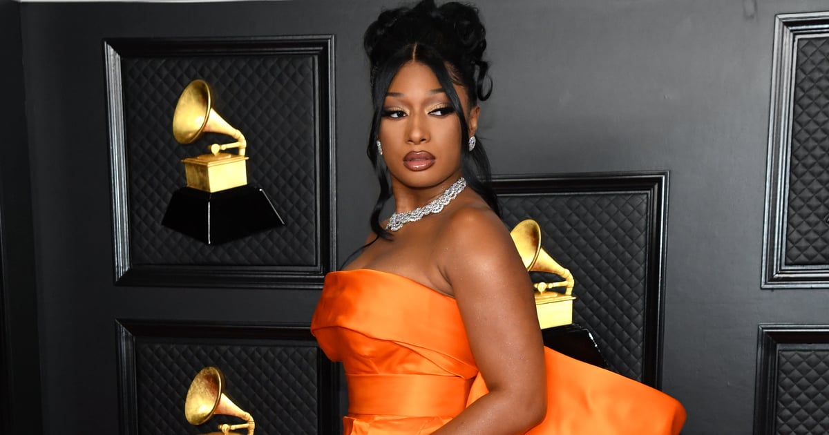 Megan Thee Stallion’s Grammys Gown Came With a Giant Bow and a Thigh-High Slit
