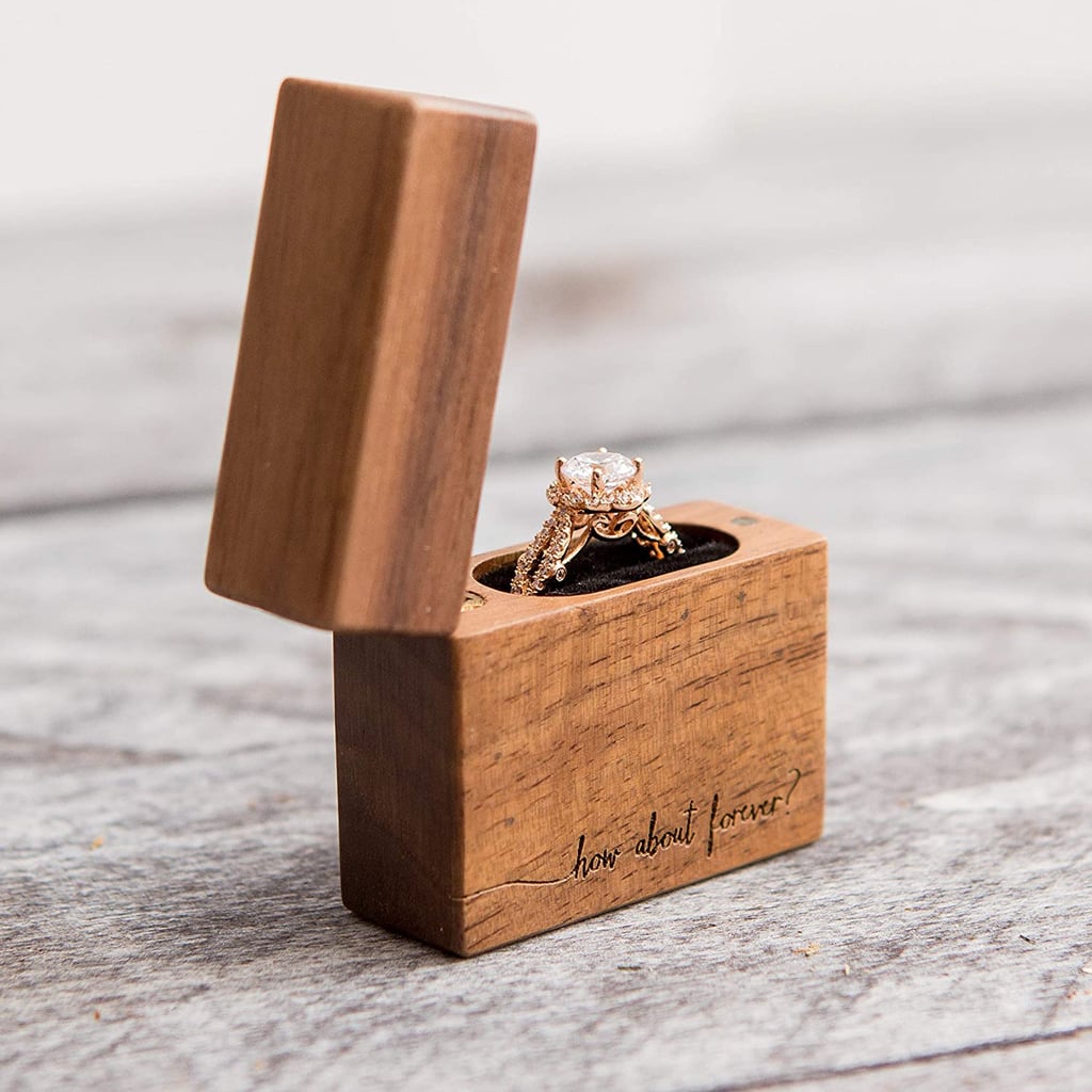 A Wood Ring Box: Muujee "How About Forever?" The Original Flip Ring Box