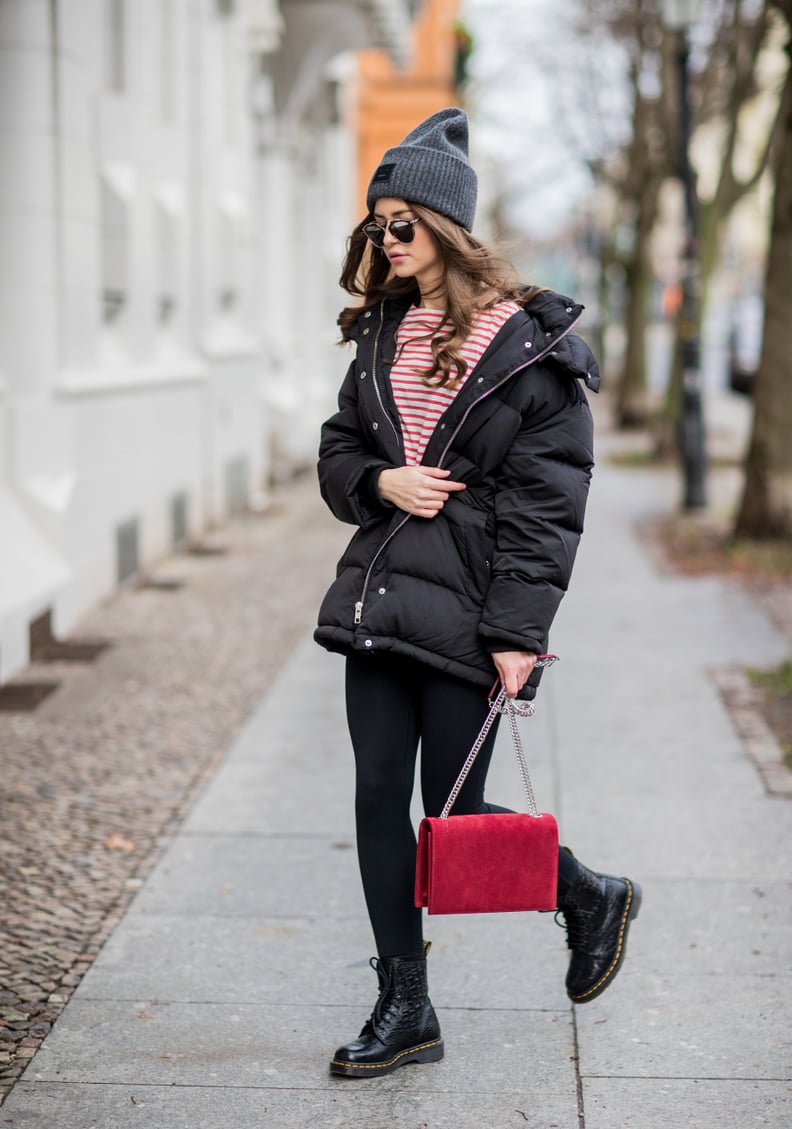 Keep Cozy in Tights and a Puffer