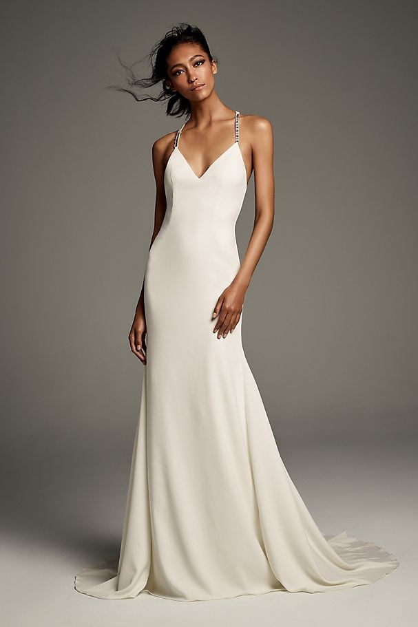 T back cheap wedding dress