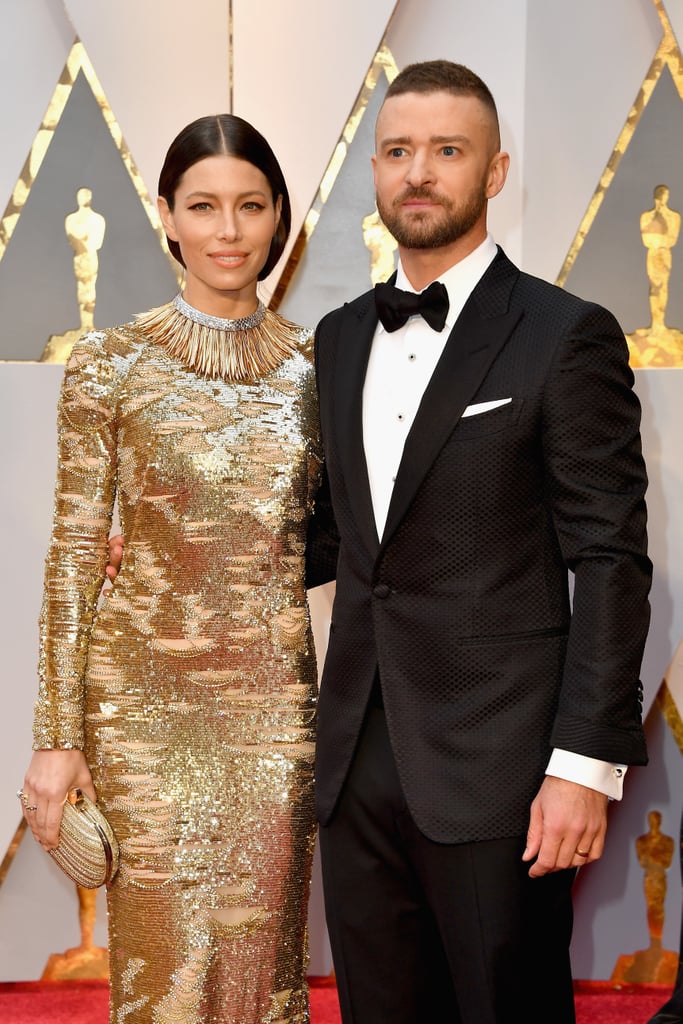 Justin Timberlake and Jessica Biel at the 2017 Oscars