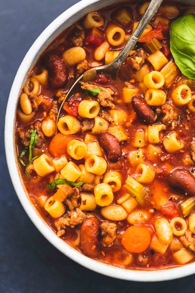 Pasta e Fagioli Soup GroundBeef Instant Pot Recipes POPSUGAR Food