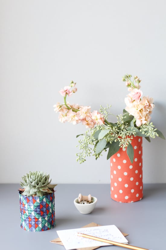 Soup Can and Fabric DIY