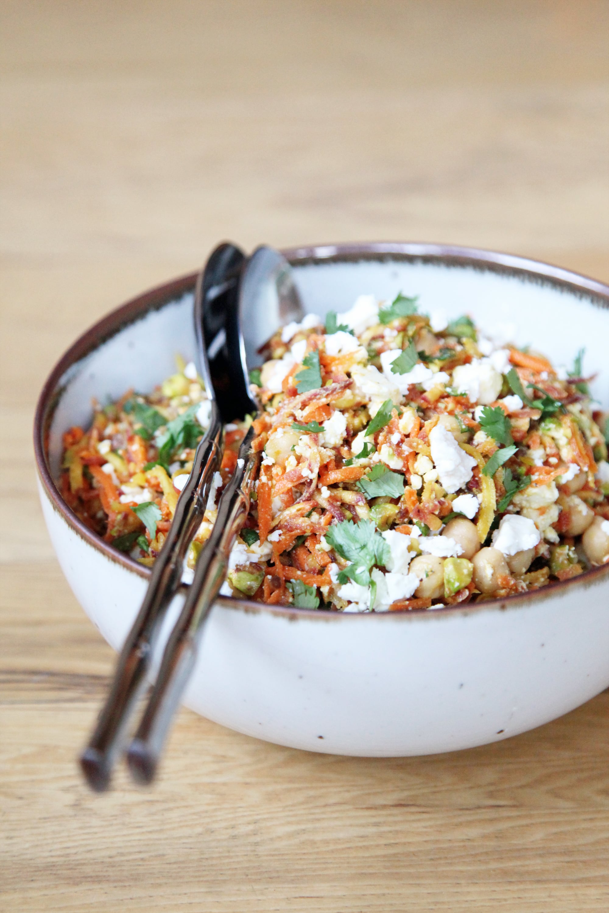 Carrot Chickpea And Feta Salad Popsugar Food