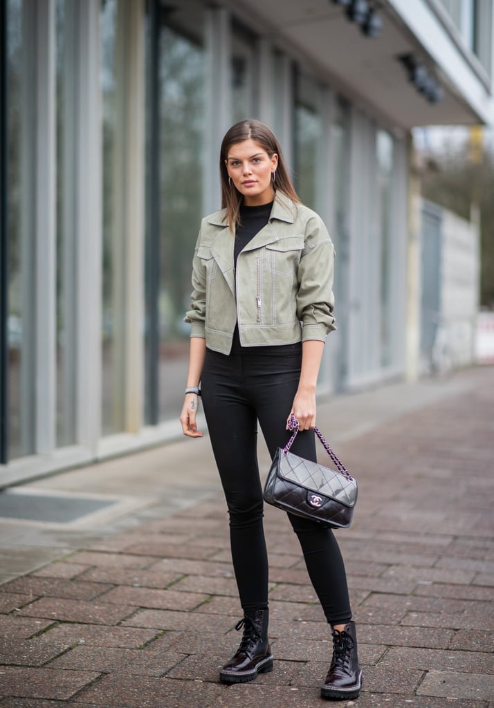 Try a cropped jacket to play with proportions.