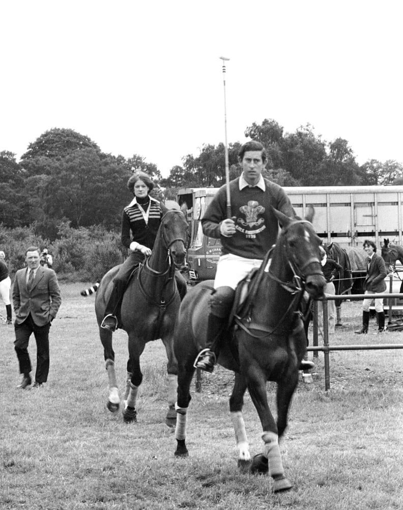 Sarah Spencer Playing Polo With Prince Charles in 1977