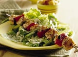 Grilled Chicken Kabob Caesar Salad