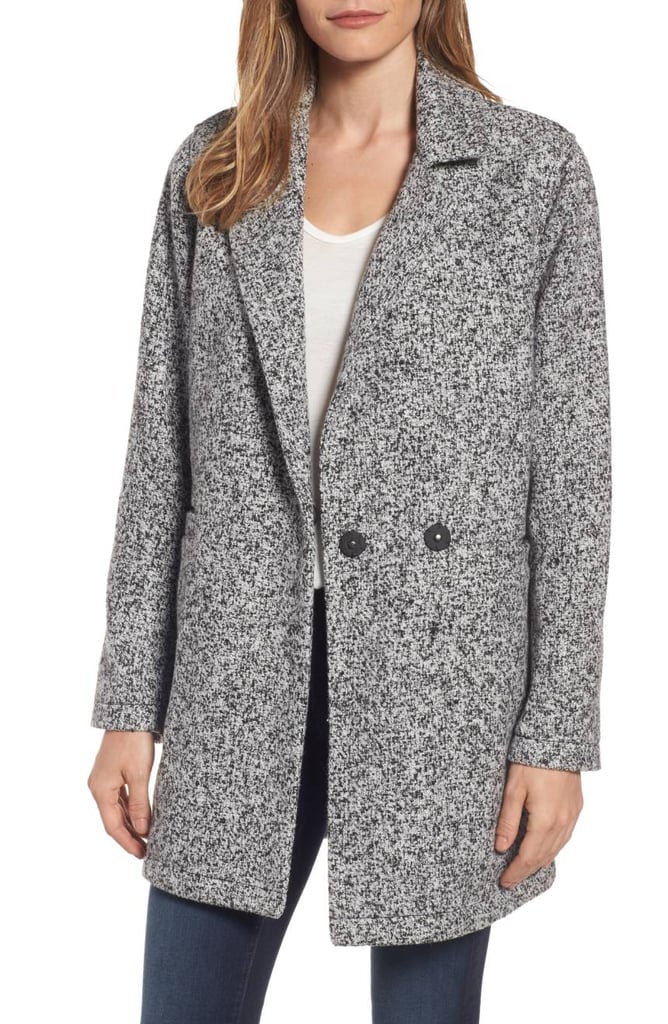 Steve Madden Women's Melange Notch Collar Coat