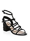 Schutz Clarcie Braided Block-Heel Sandals