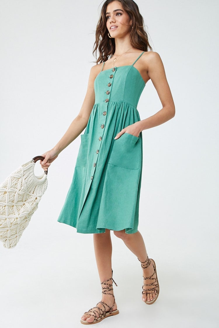 Button Front Knee Length Dress Affordable Fashion Never Looked