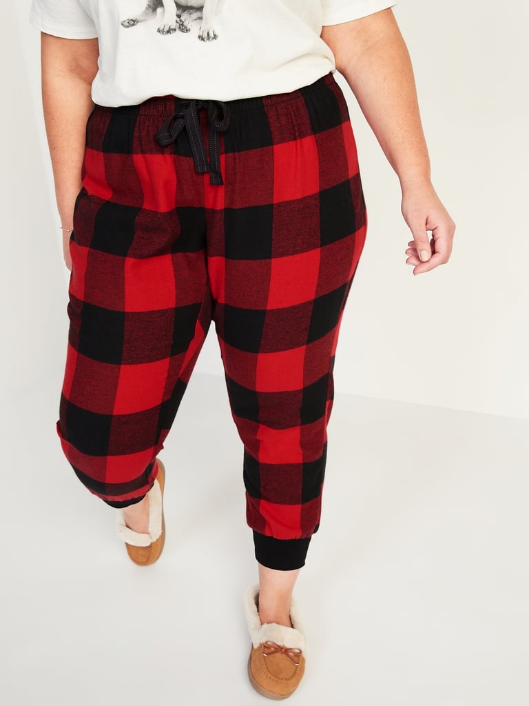 Patterned Flannel Jogger Plus-Size Pajama Pants