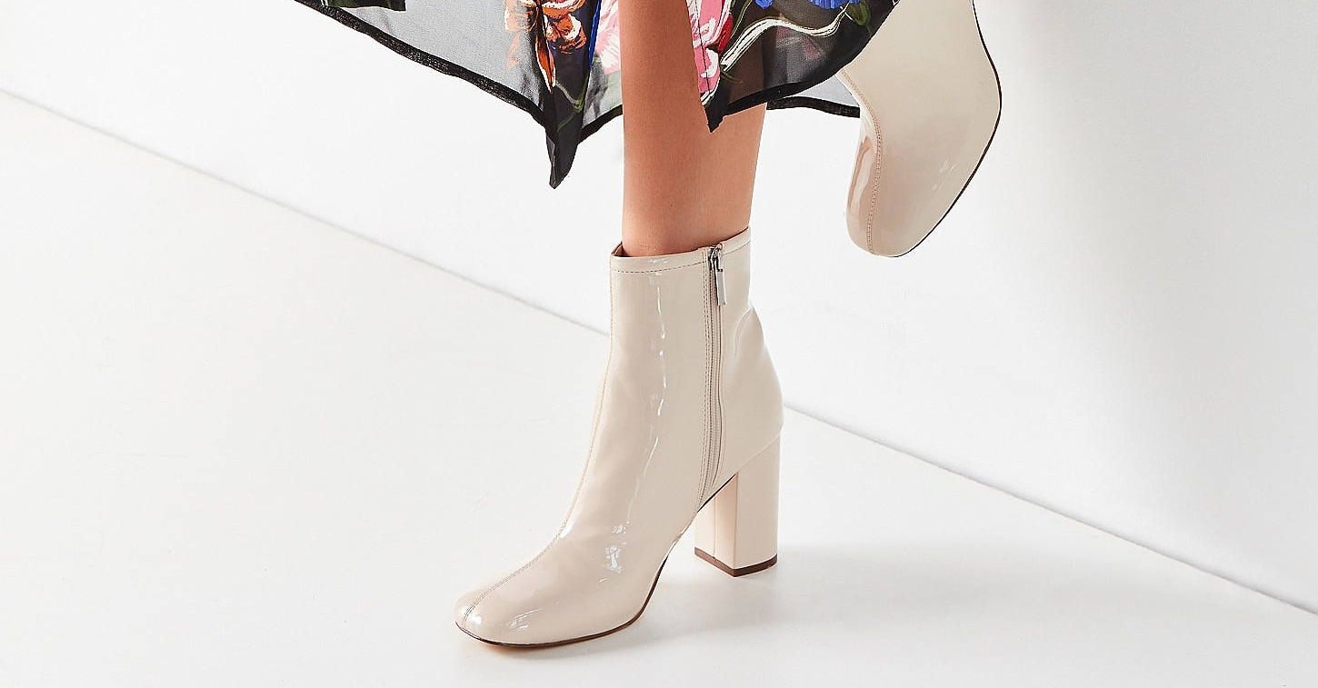 Sloane seamed clearance patent ankle boot