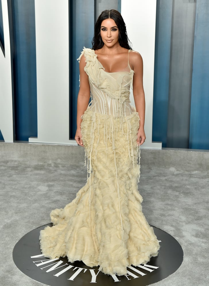 Kim Kardashian in Vintage McQueen at the Vanity Fair Oscar Party Kim