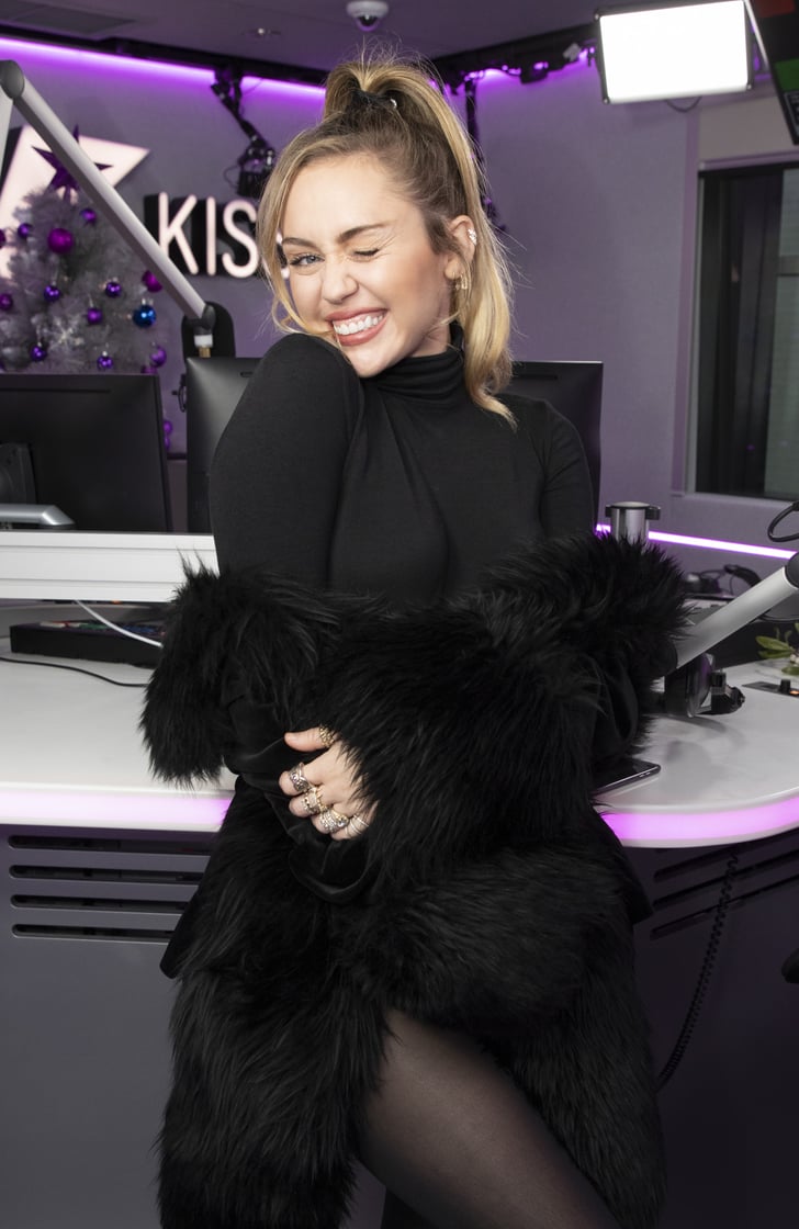 Miley Cyrus Leather Skirt in London 2018 | POPSUGAR ...