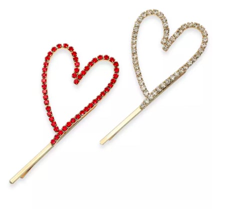 Open Heart Bobby Pin Set