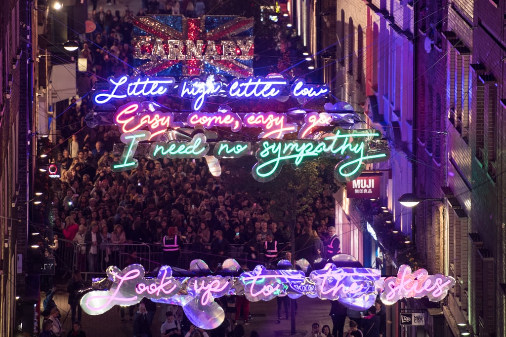 Queen Bohemian Rhapsody Lights on Carnaby Street in London