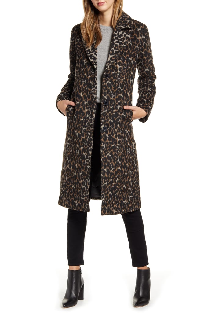 Bernardo Leopard Print Coat