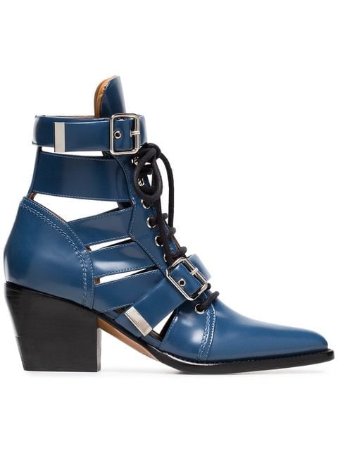 Hailey Baldwin Blue Yeezy Boots | POPSUGAR Fashion