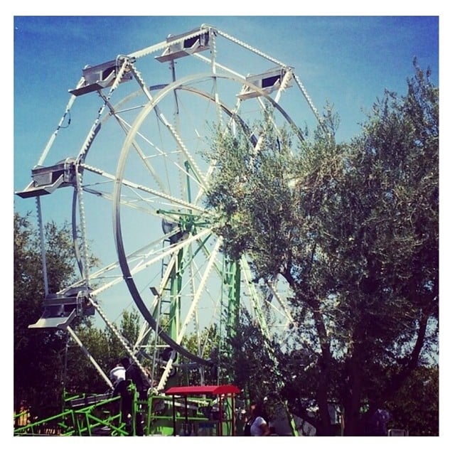 Kim took a picture of the Ferris wheel. 
Source: Instagram user kimkardashian