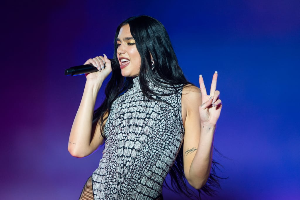 Dua Lipa Wears Alligator-Print Bodysuit For Budapest Concert