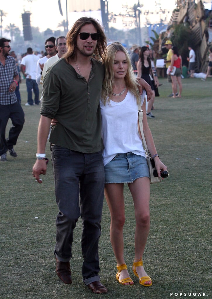 Kate Bosworth and James Rousseau cuddled up during Coachella in 2009.