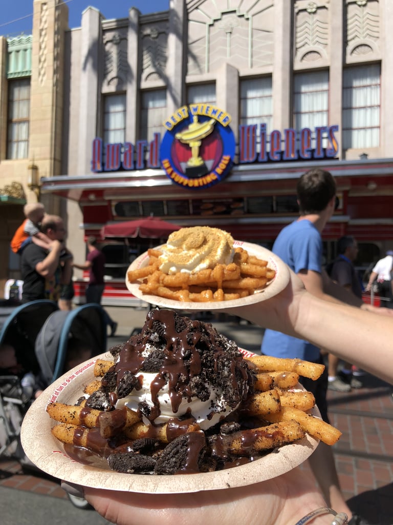 They are $8 each at Award Wieners in Disney California Adventure.