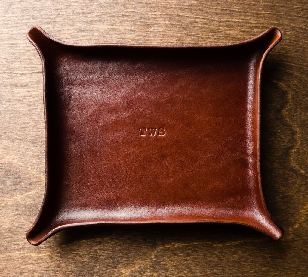 Monogrammed Leather Catchall