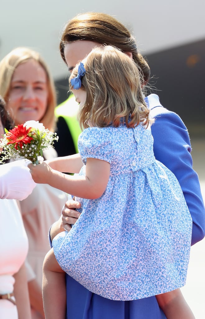 Princess Charlotte Smelling Flowers in Germany 2017