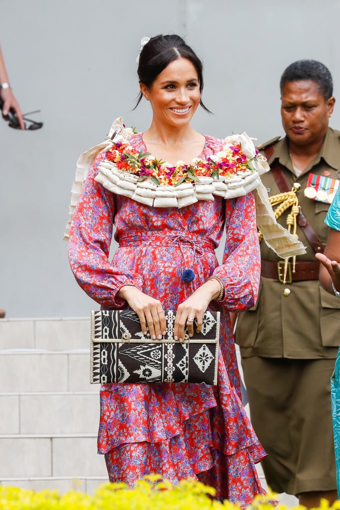 Meghan Markle Wears Figue Ruffle Dress in Fiji October 2018
