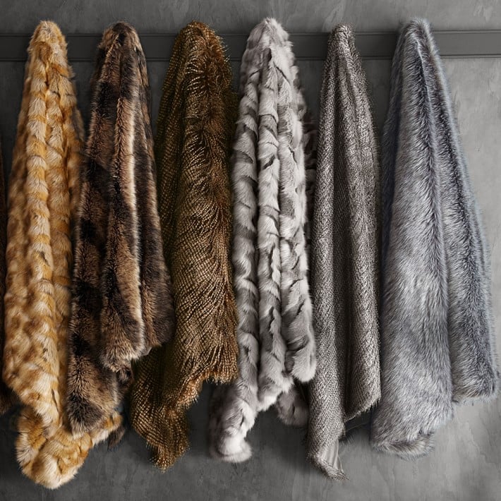 Williams Sonoma Faux Fur Throw Cheap Fall Decor POPSUGAR Home Photo 6