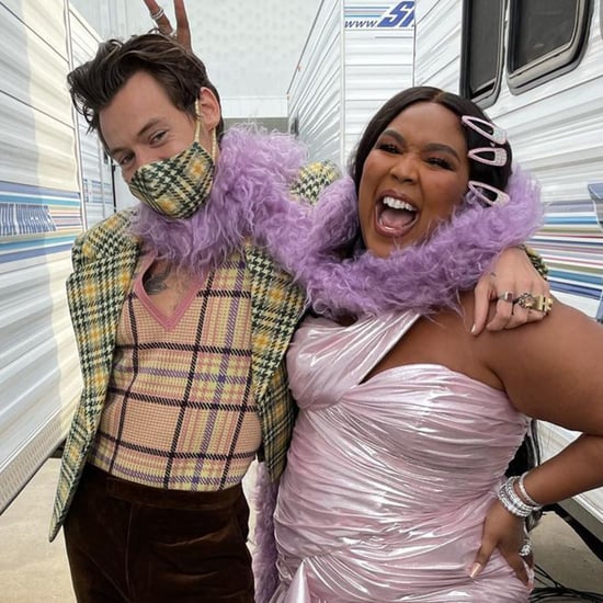 Harry Styles and Lizzo at the 2021 Grammys