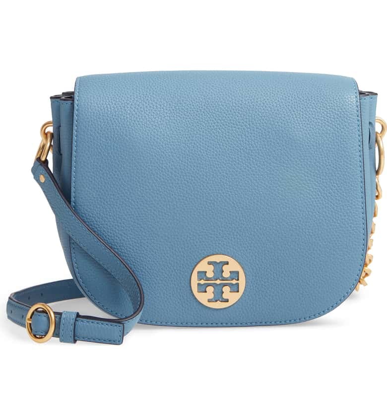Everly leather flap saddle bag tory burch store
