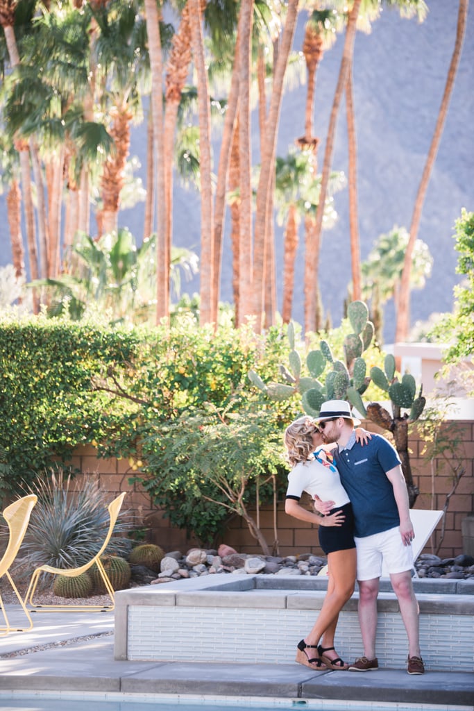 Retro Palm Springs Engagement Photos
