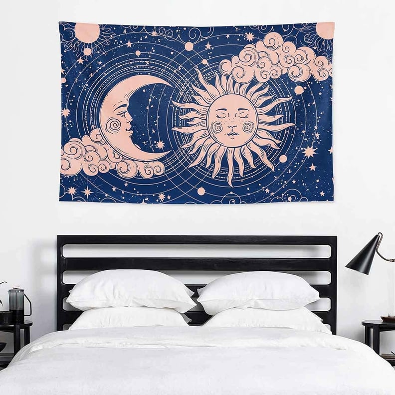 Oneluca Astrology Universe Moon and Sun Bedroom Tapestry