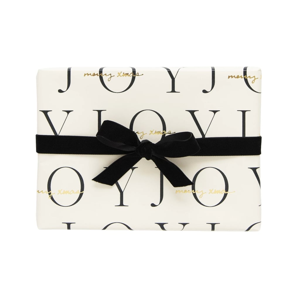 Joy Cream and Black Gift Wrap