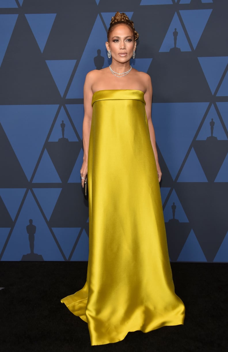 Jennifer Lopez Wears Reem Acra to the Governors Awards Gala 2019