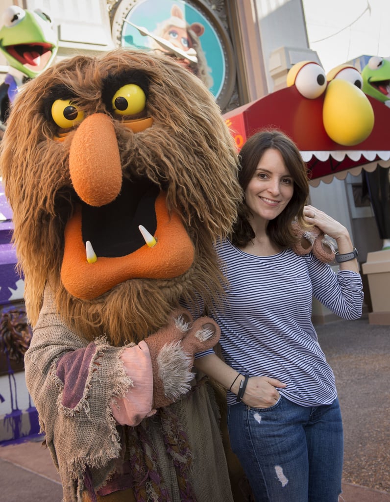 Tina Fey cuddled up to Sweetums during her Sunday fun day at Walt Disney World in March 2014.