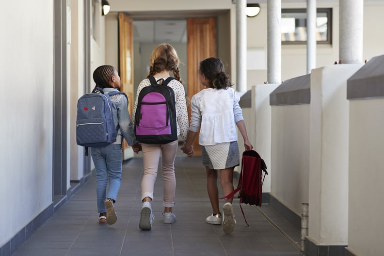 Children together in modern school