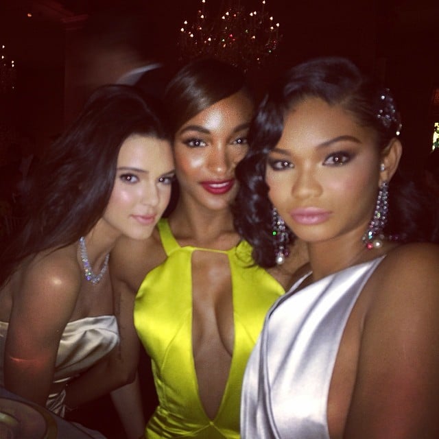 Kendall Jenner buddied up with Chanel Iman and Jourdan Dunn. 
Source: Instagram user chaneliman