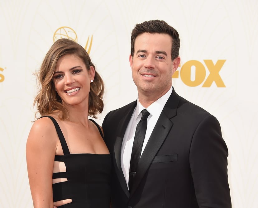 LOS ANGELES, CA - SEPTEMBER 20:  Siri Pinter (L) and TV personality Carson Daly attend the 67th Annual Primetime Emmy Awards at Microsoft Theater on September 20, 2015 in Los Angeles, California.  (Photo by Steve Granitz/WireImage)