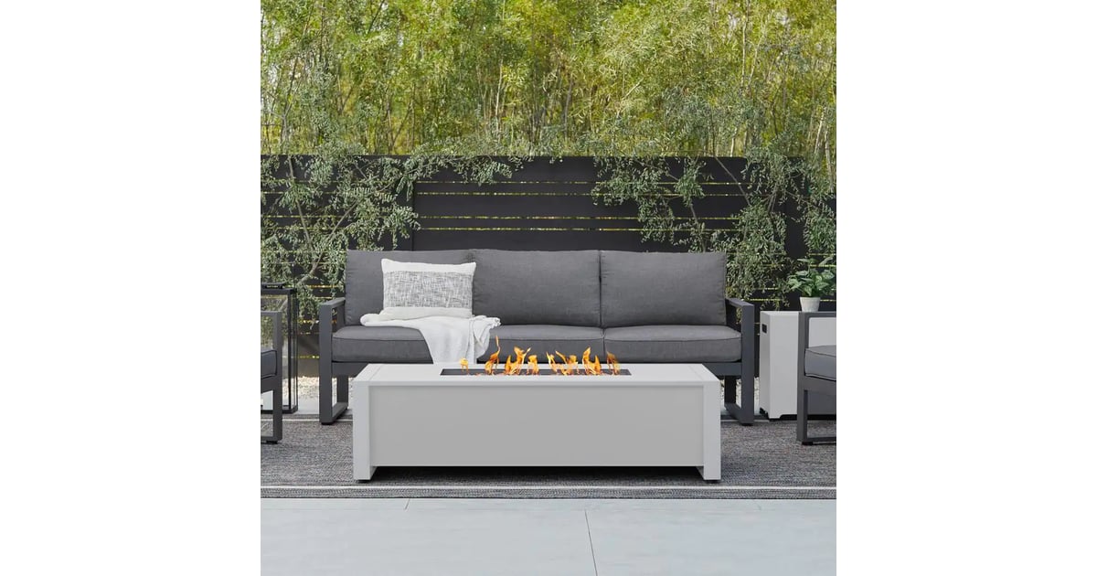 A Fire Pit Coffee Table Real Flame Keenan Outdoor Aluminium Liquid