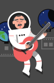 Did you spot the singing Chris Hadfield in the Venn Google Doodle?